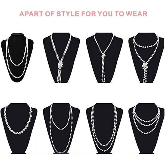 ️5PCS 1920s Gold Accessories Flapper Great Gatsby Vintage Retro Costume Set NEW main image 14